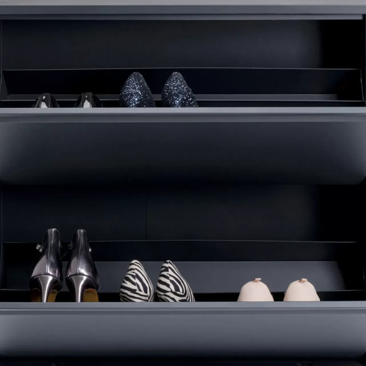 Kleinmöbel & Sonstiges|KARE Design Schuhkipper Caruso 2-Er Doppel Anthrazit