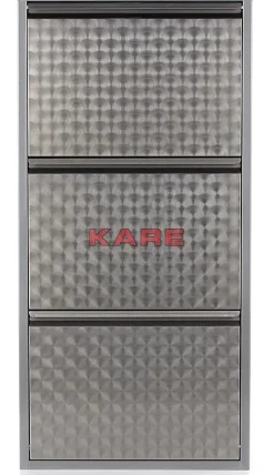 Kleinmöbel & Sonstiges|KARE Design Schuhkipper Caruso 3-Er Silber/Geflext