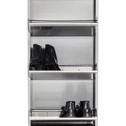 Kleinmöbel & Sonstiges|KARE Design Schuhkipper Caruso 3-Er Silber/Geflext