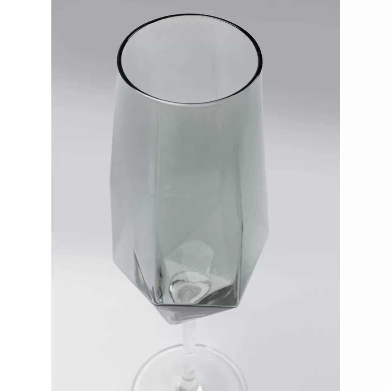 Geschirr & Tischaccessoires|KARE Design Sektglas Diamond Smoke