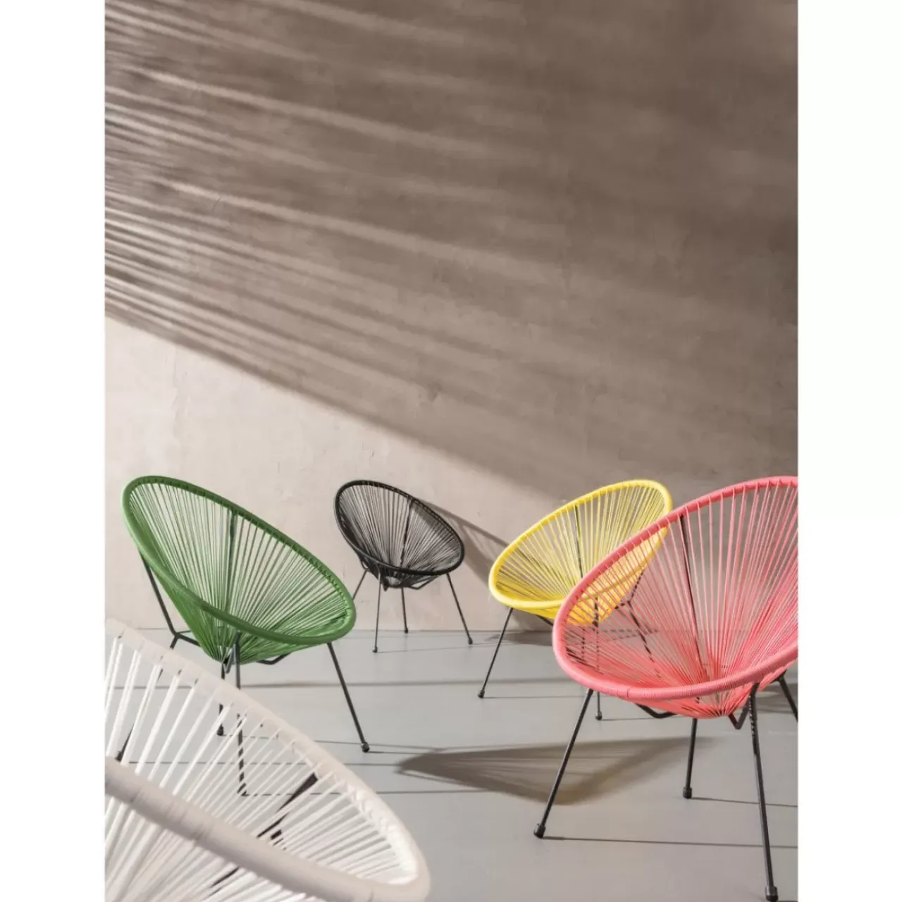 Outdoormöbel|KARE Design Sessel Acapulco Gelb