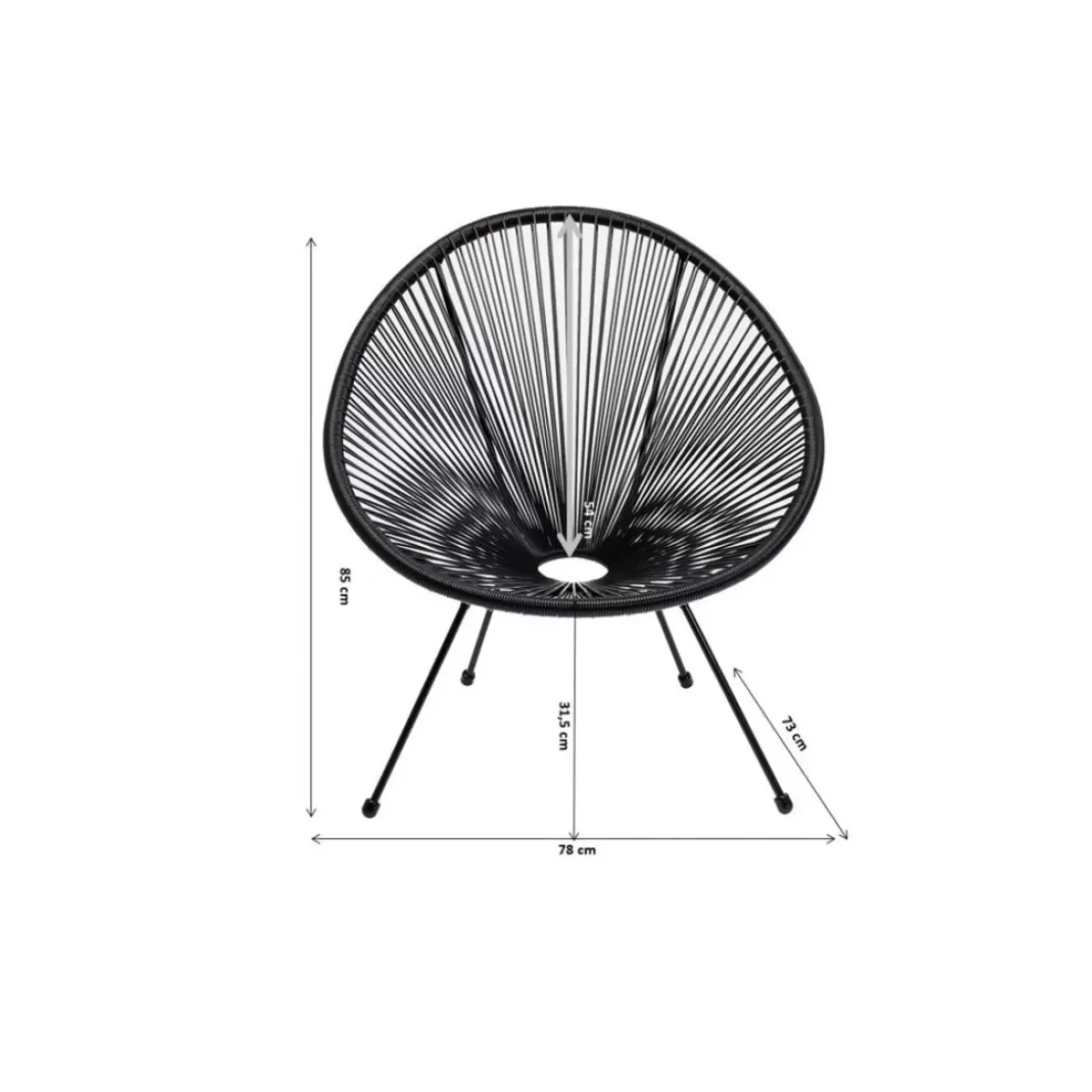 Outdoormöbel|KARE Design Sessel Acapulco Turkis