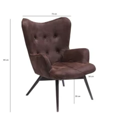 Sessel|KARE Design Sessel Angels Wings Black Brown Eco