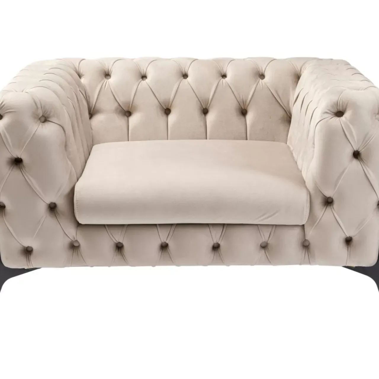 Sessel|KARE Design Sessel Bellissima Velvet Beige 120Cm