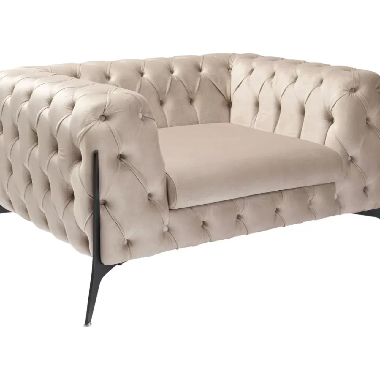 Sessel|KARE Design Sessel Bellissima Velvet Beige 120Cm