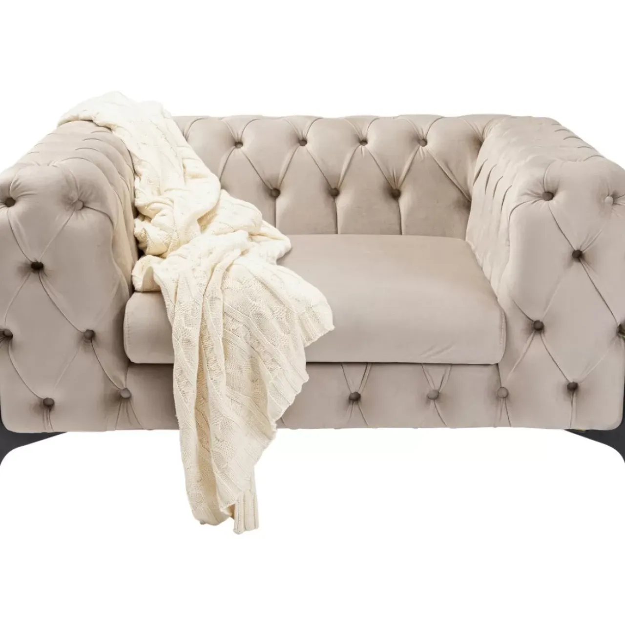 Sessel|KARE Design Sessel Bellissima Velvet Beige 120Cm