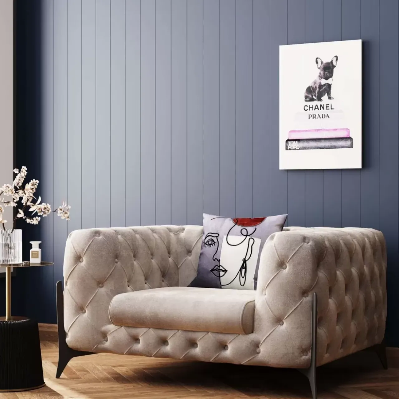 Sessel|KARE Design Sessel Bellissima Velvet Beige 120Cm