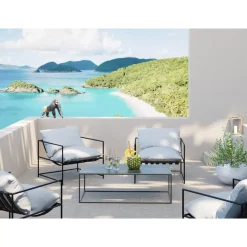 Outdoormöbel|KARE Design Sessel Cuby Garden Weis