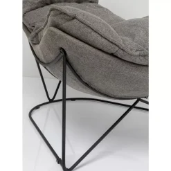 Sessel|KARE Design Sessel Mit Hocker Snuggle Grau (2/Tlg)