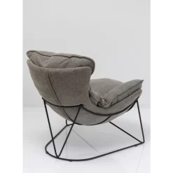 Sessel|KARE Design Sessel Mit Hocker Snuggle Grau (2/Tlg)