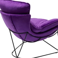 Sessel|KARE Design Sessel Mit Hocker Snuggle Lila (2/Tlg)
