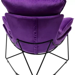 Sessel|KARE Design Sessel Mit Hocker Snuggle Lila (2/Tlg)