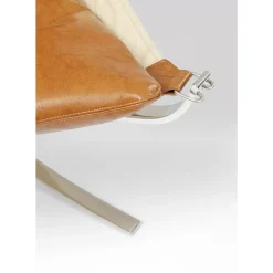 Sessel|KARE Design Sessel Mit Hocker Washington Braun