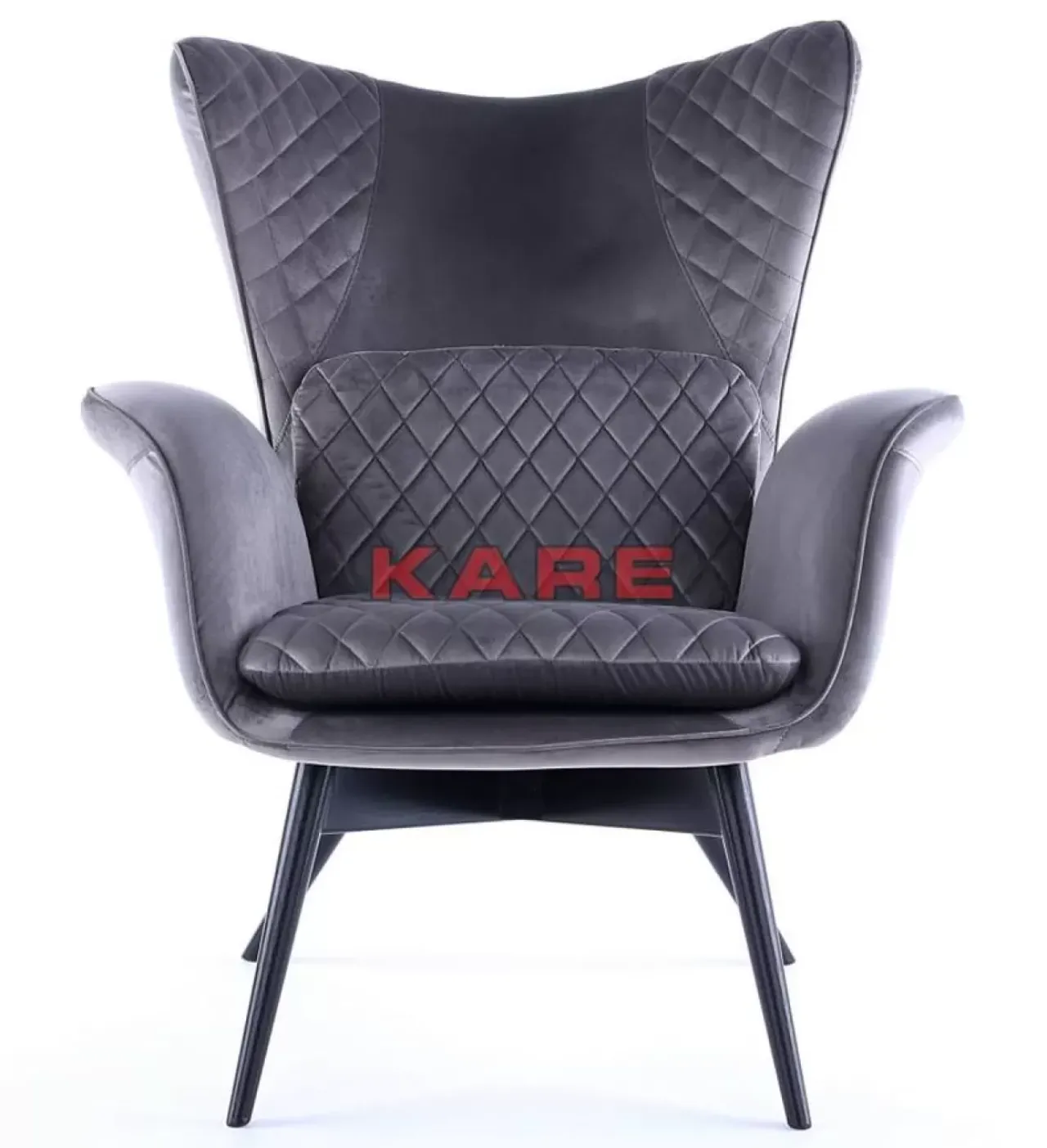 Sessel|KARE Design Sessel Tudor Velvet Silbergrau