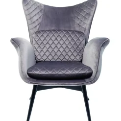 Sessel|KARE Design Sessel Tudor Velvet Silbergrau