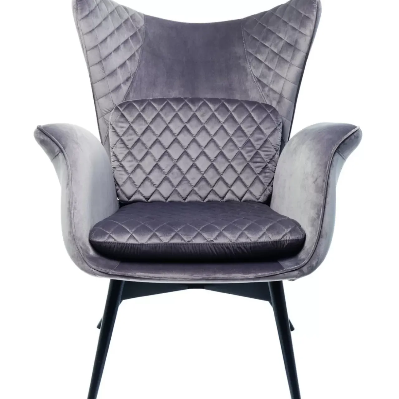 Sessel|KARE Design Sessel Tudor Velvet Silbergrau