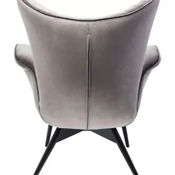 Sessel|KARE Design Sessel Tudor Velvet Silbergrau