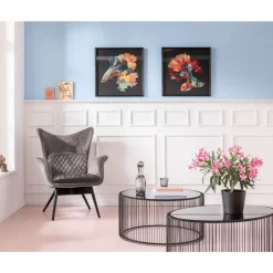 Sessel|KARE Design Sessel Tudor Velvet Silbergrau