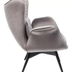 Sessel|KARE Design Sessel Tudor Velvet Silbergrau