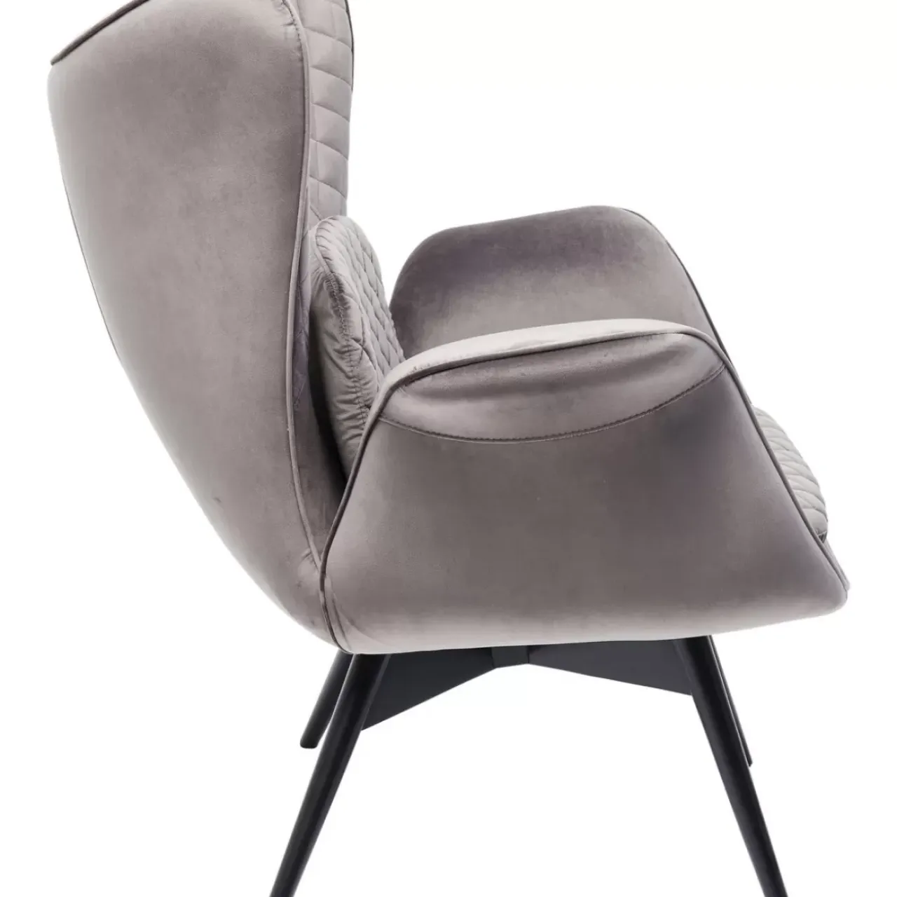 Sessel|KARE Design Sessel Tudor Velvet Silbergrau