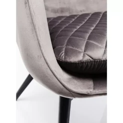 Sessel|KARE Design Sessel Tudor Velvet Silbergrau