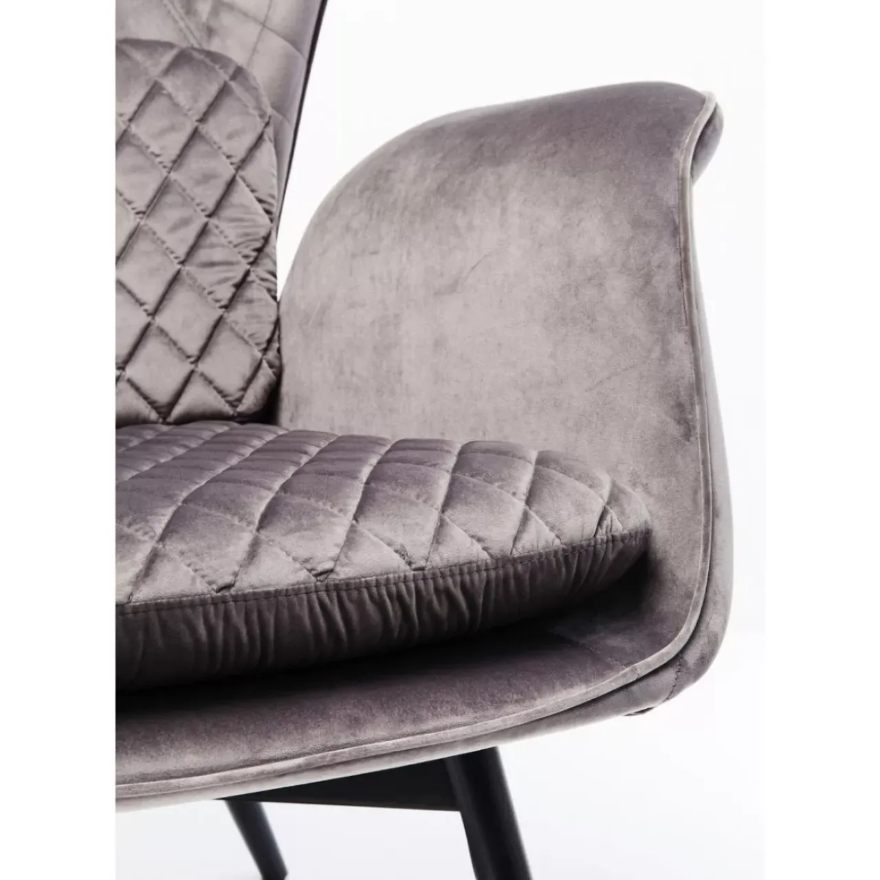 Sessel|KARE Design Sessel Tudor Velvet Silbergrau