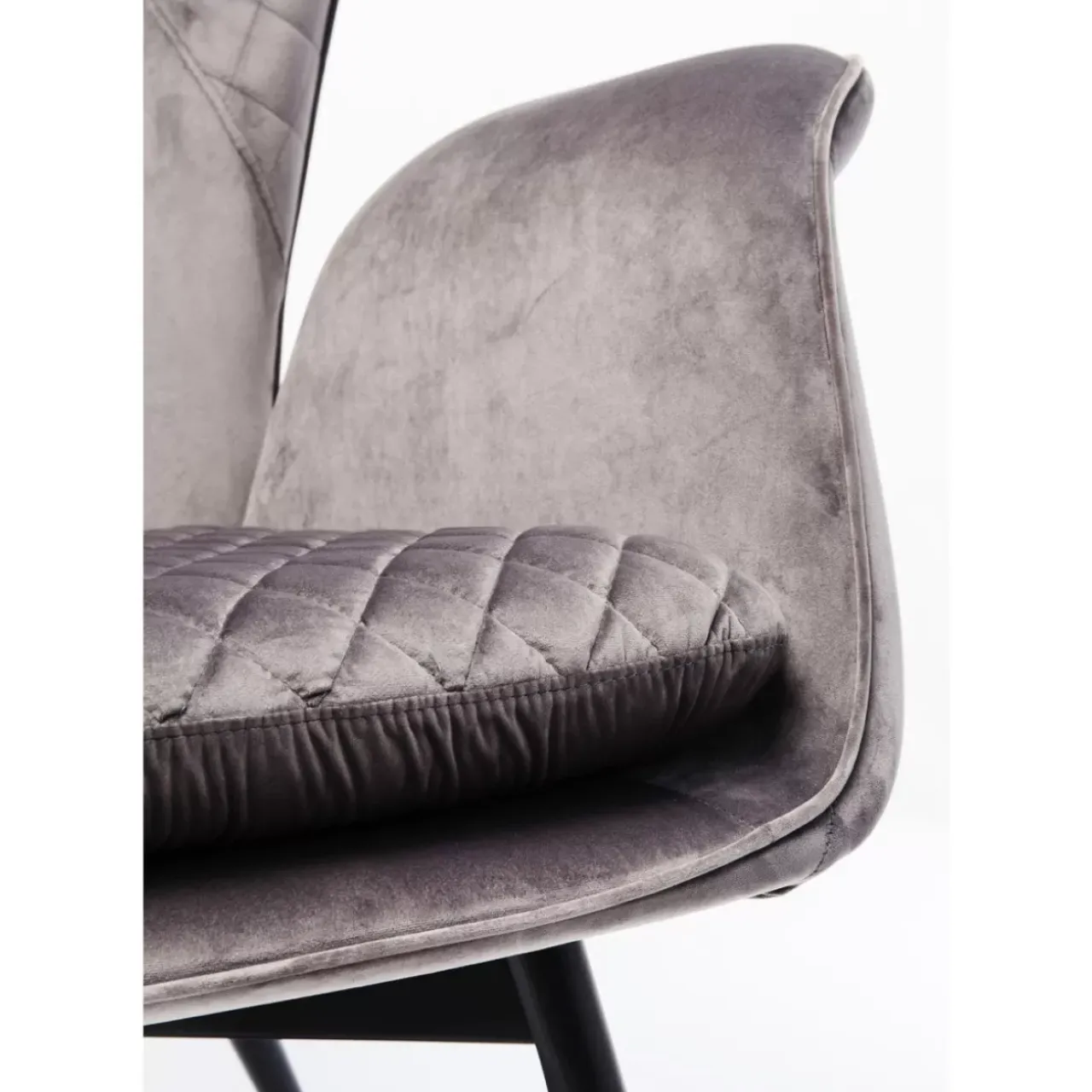 Sessel|KARE Design Sessel Tudor Velvet Silbergrau