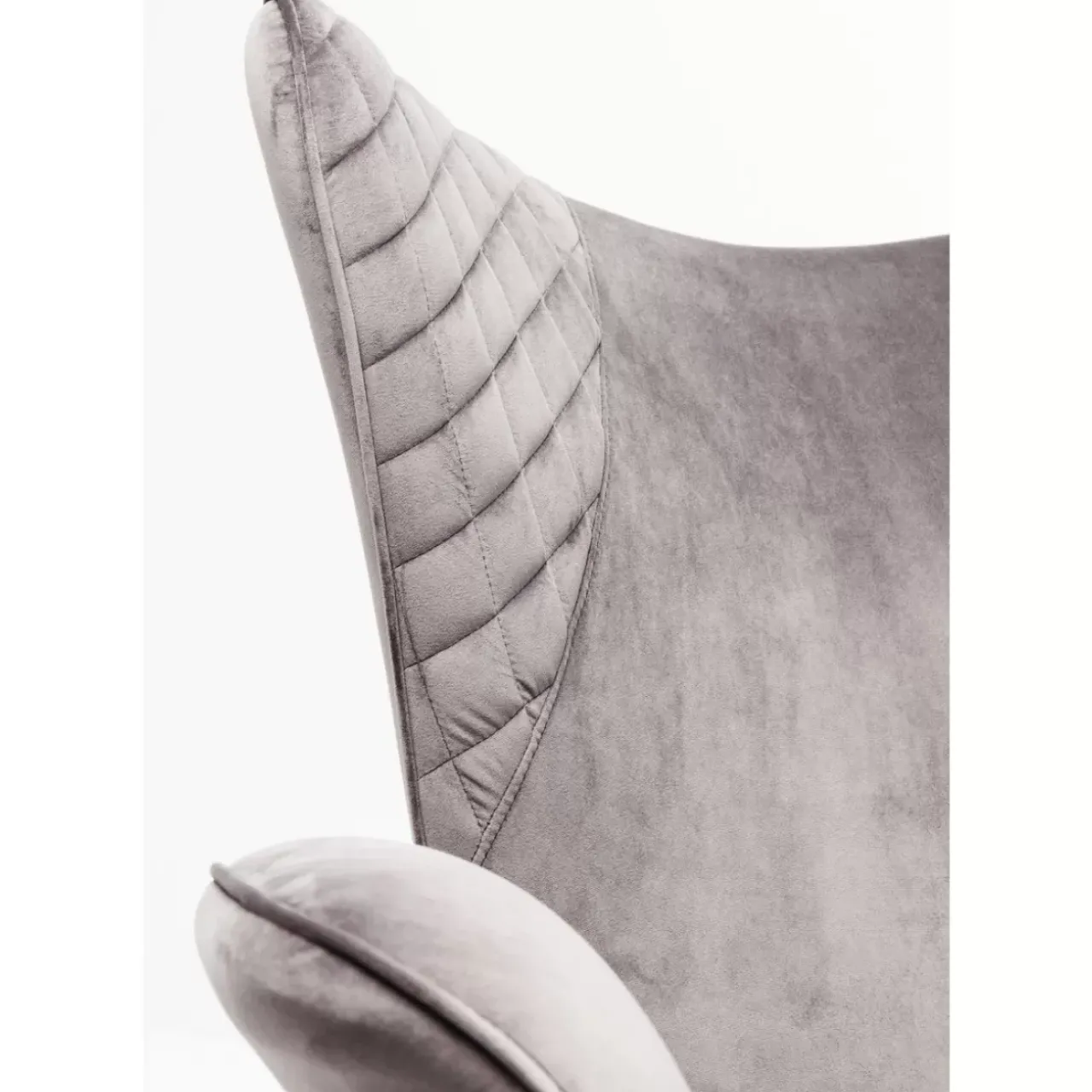 Sessel|KARE Design Sessel Tudor Velvet Silbergrau