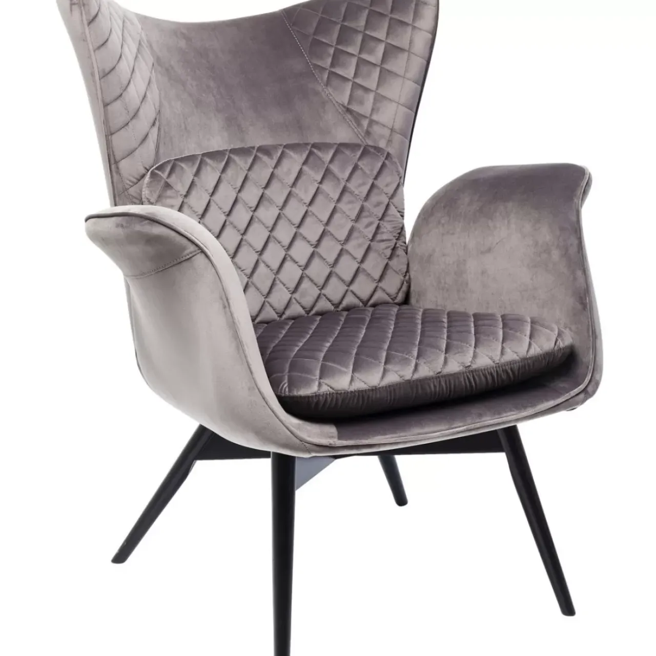Sessel|KARE Design Sessel Tudor Velvet Silbergrau