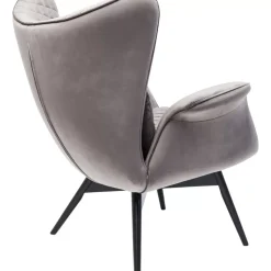 Sessel|KARE Design Sessel Tudor Velvet Silbergrau