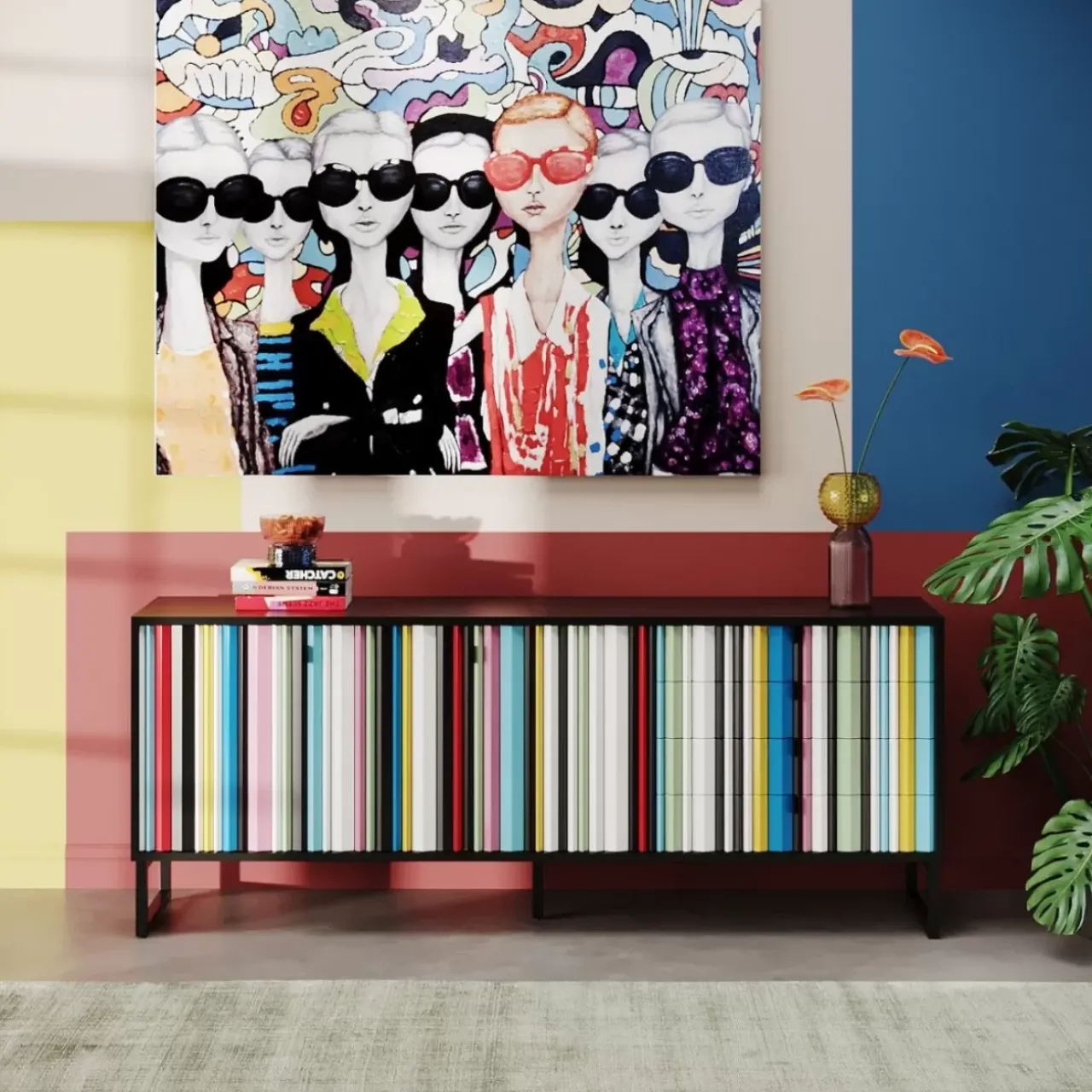 Kommoden & Sideboards|KARE Design Sideboard Concertina Colore 186X74Cm