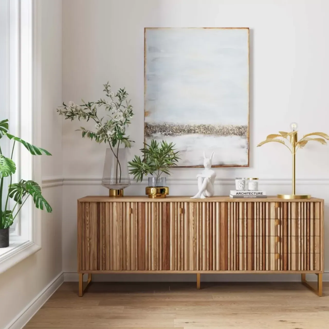 Kommoden & Sideboards|KARE Design Sideboard Concertina Natur 186X74Cm