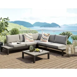 Outdoormöbel|KARE Design Sitzgruppe Holiday Schwarz (4-Tlg.)