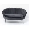 Sofas & Couches|KARE Design Sofa Water Lily 2-Sitzer Black Grau