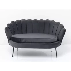 Sofas & Couches|KARE Design Sofa Water Lily 2-Sitzer Black Grau