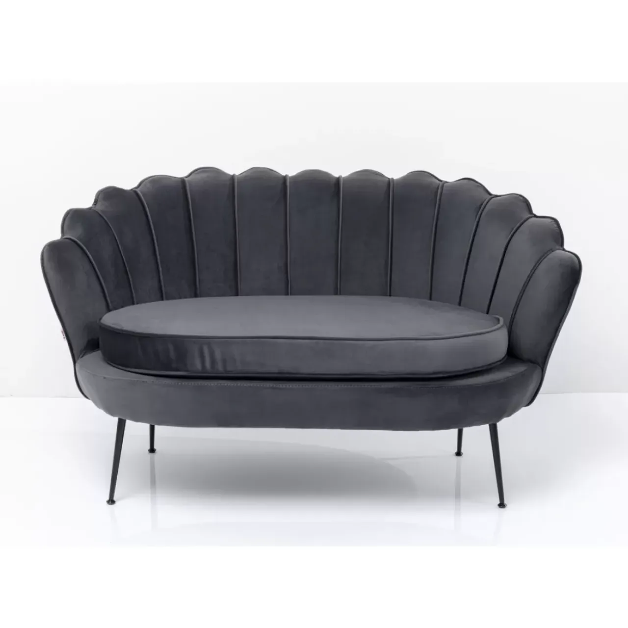 Sofas & Couches|KARE Design Sofa Water Lily 2-Sitzer Black Grau