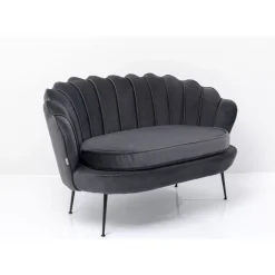 Sofas & Couches|KARE Design Sofa Water Lily 2-Sitzer Black Grau