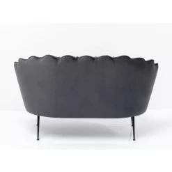 Sofas & Couches|KARE Design Sofa Water Lily 2-Sitzer Black Grau