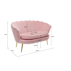 Sofas & Couches|KARE Design Sofa Water Lily 2-Sitzer Rosa