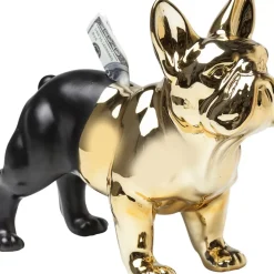 Deko & Geschenkartikel|KARE Design Spardose Bulldog Gold-Schwarz