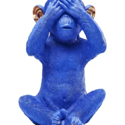 Deko & Geschenkartikel|KARE Design Spardose Monkey Mizaru Blau