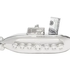 Deko & Geschenkartikel|KARE Design Spardose Submarine Silber 11Cm