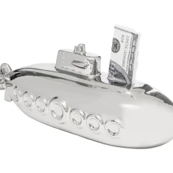 Deko & Geschenkartikel|KARE Design Spardose Submarine Silber 11Cm