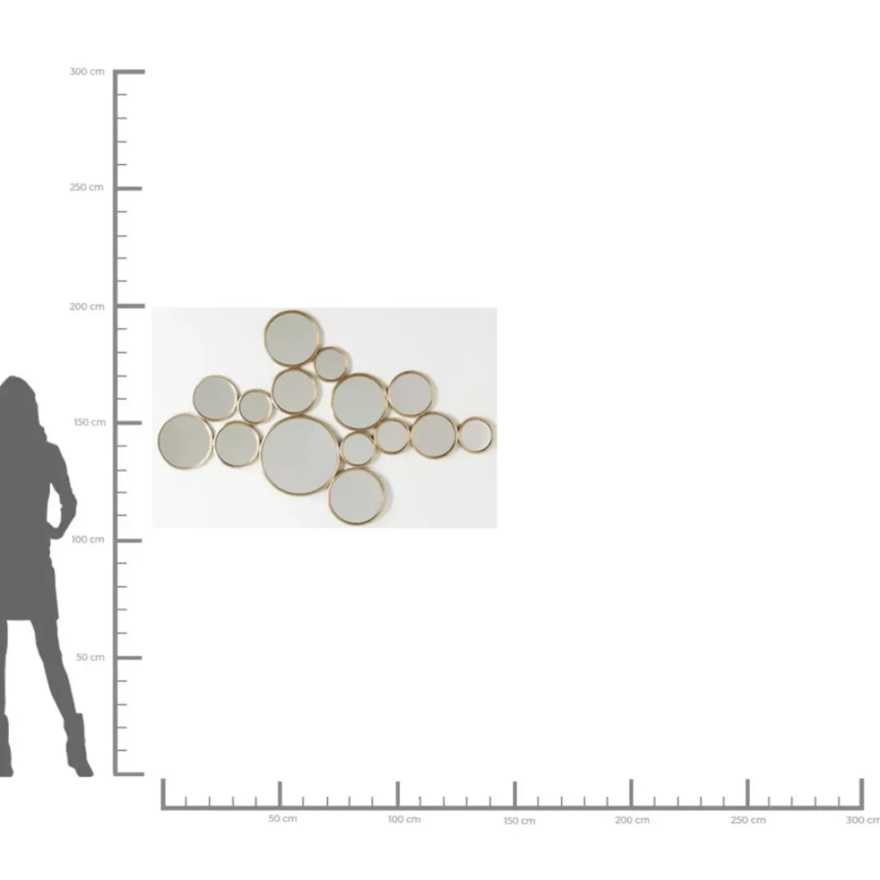 Spiegel|KARE Design Spiegel Bubbles Messing 183X93Cm