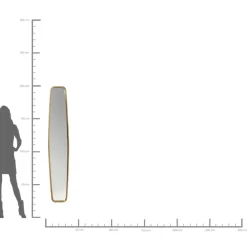 Spiegel|KARE Design Spiegel Clip Brass 32X177Cm