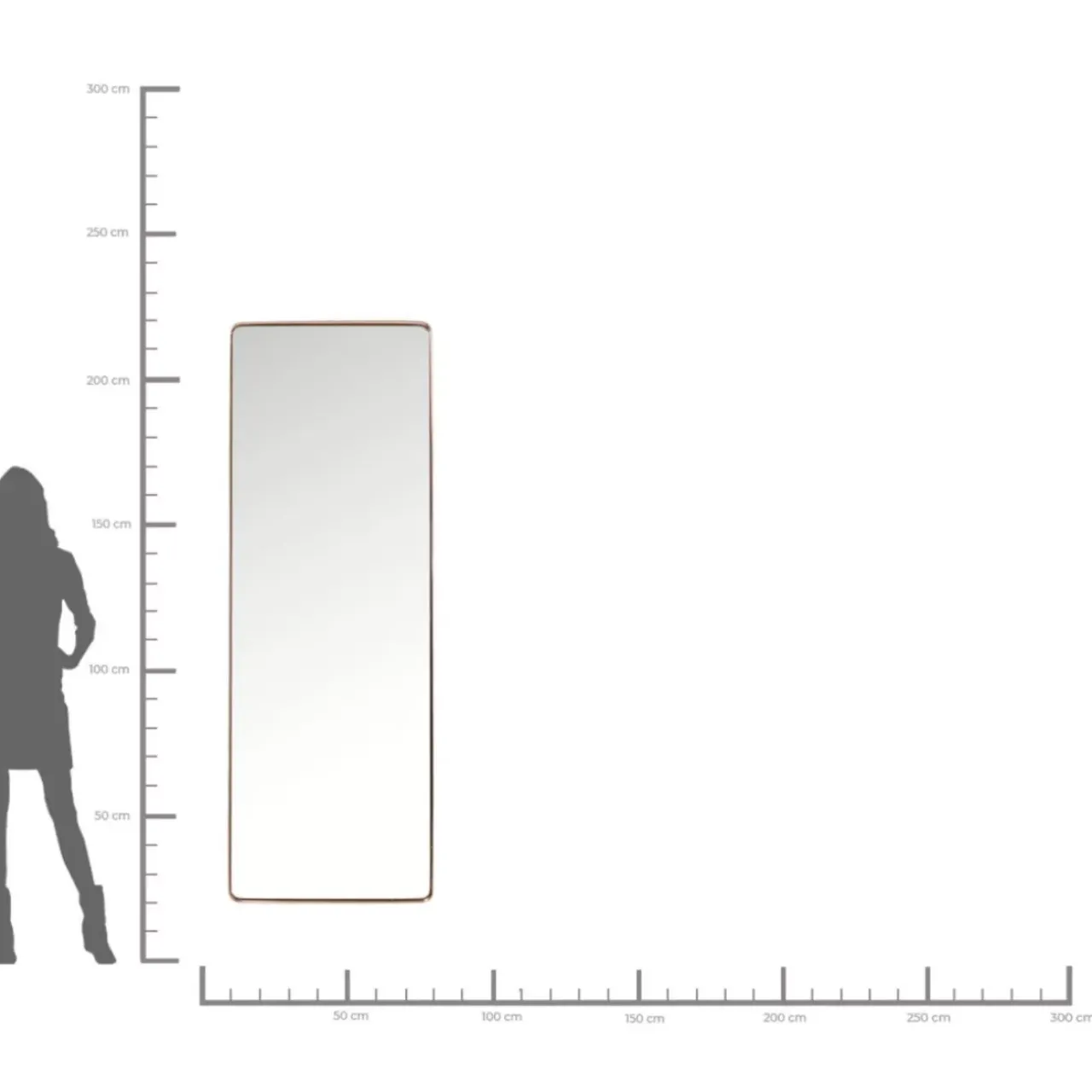 Spiegel|KARE Design Spiegel Curve Cobre 70X200Cm