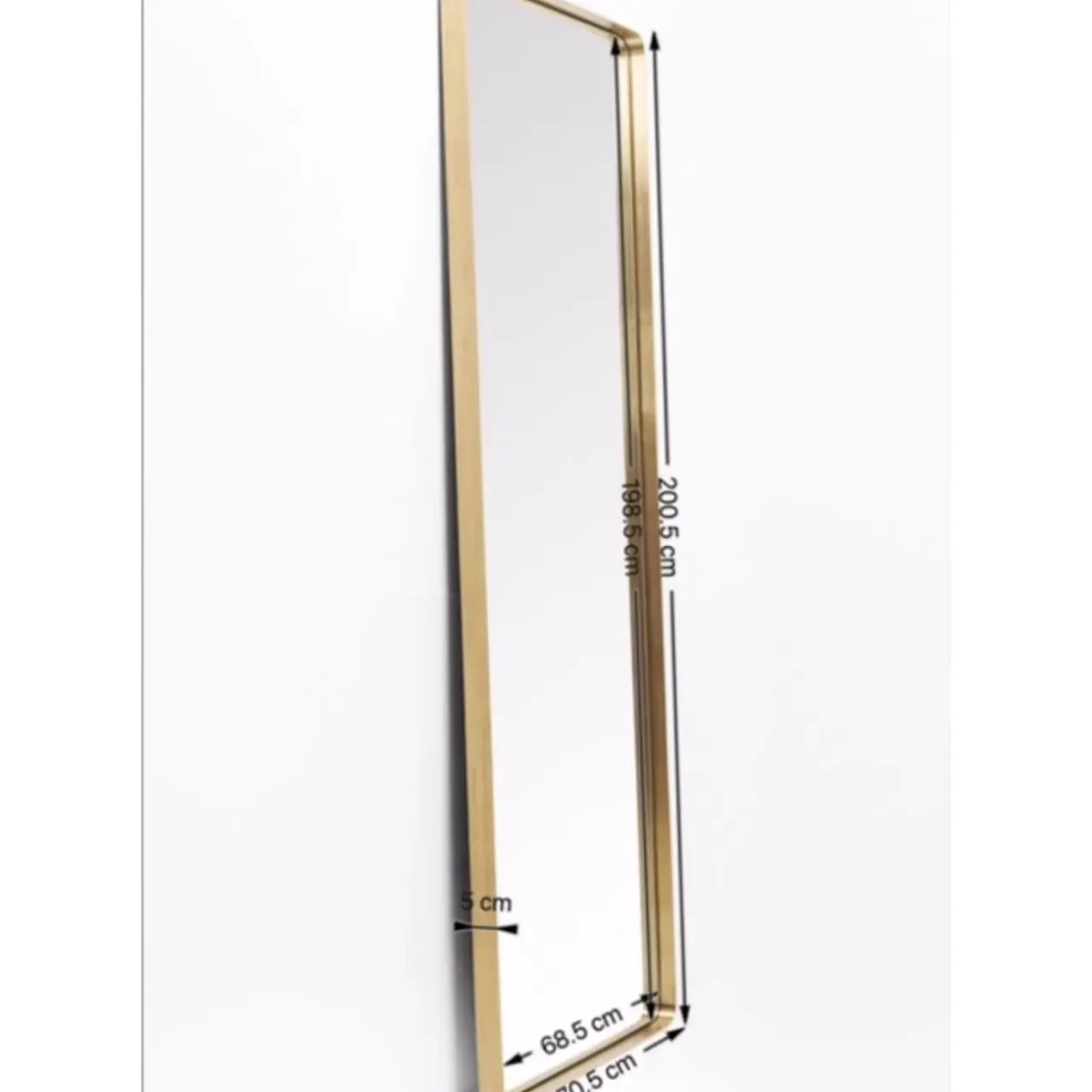 Spiegel|KARE Design Spiegel Curve Mo Brass 70X200Cm