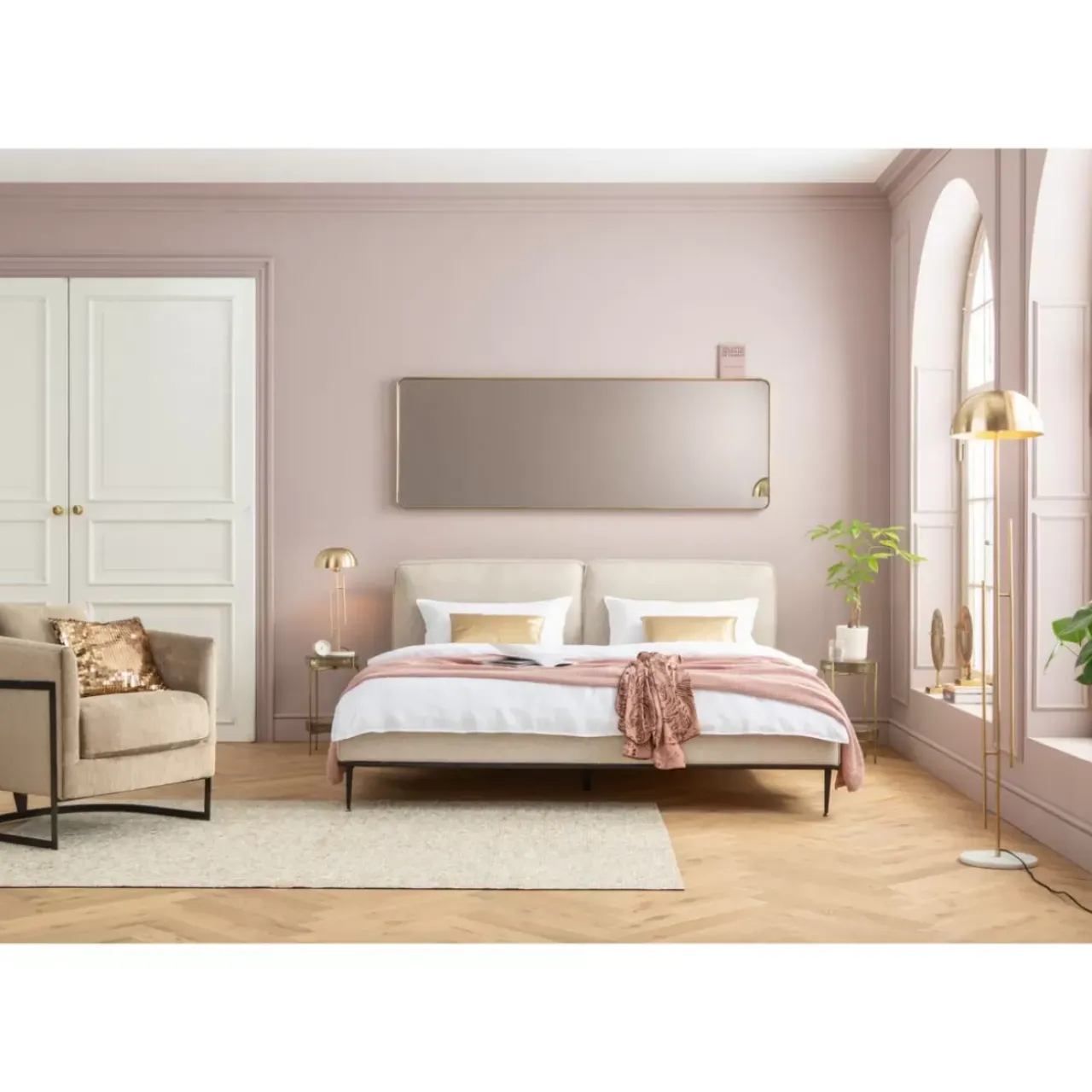 Spiegel|KARE Design Spiegel Curve Mo Brass 70X200Cm