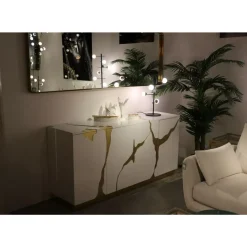Spiegel|KARE Design Spiegel Curve Mo Brass 70X200Cm