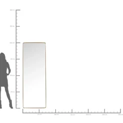 Spiegel|KARE Design Spiegel Curve Rectangular Brass 70X200Cm